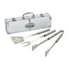 Trusa pentru barbeque 3 piese, argintiu, Everestus, UG08RT, otel inoxidabil, aluminiu