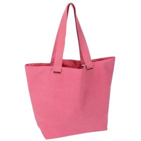   Geanta de plaja cu manere lungi, Everestus, 20FEB0192, Bumbac, Roz
