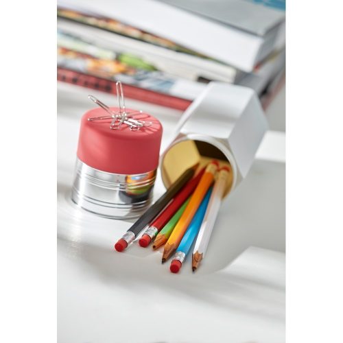 Suport pixuri in forma de creion, alb, Everestus, SAB02, plastic