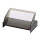 Suport carti de vizita, argintiu, Everestus, SAB15, aluminiu, plastic