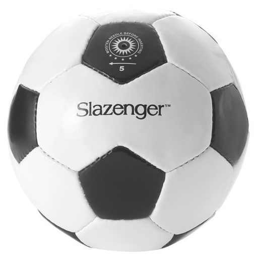 Minge de fotbal, marime 5, Slazenger by AleXer, EO01, latex, pvc, alb, negru