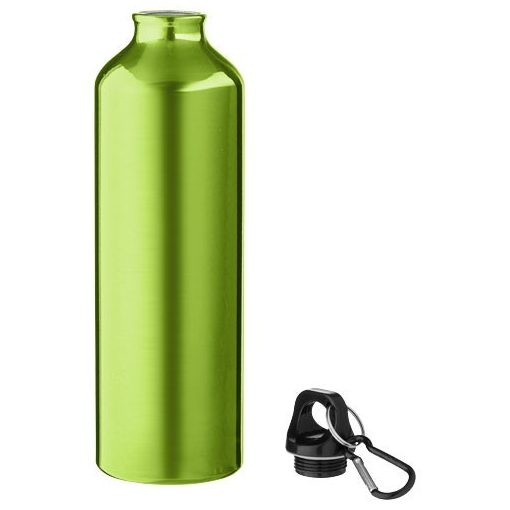 Sticla de apa 770 ml, cu carabina, fara BPA, aluminiu, Everestus, 8IA19109, verde, saculet de calatorie inclus