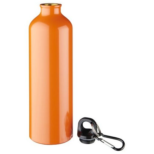 Sticla de apa 770 ml, cu carabina, fara BPA, aluminiu, Everestus, 8IA19115, portocaliu, saculet de calatorie inclus