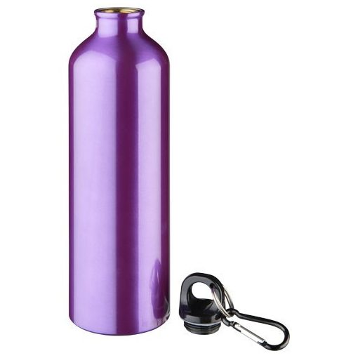 Sticla de apa 770 ml, cu carabina, fara BPA, aluminiu, Everestus, 8IA19116, violet, saculet de calatorie inclus