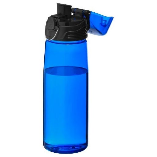 Sticla sport 700 ml, fara BPA, Everestus, CI01, tritan, transparent, albastru, saculet de calatorie inclus
