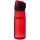 Sticla sport 700 ml, fara BPA, Everestus, CI01, tritan, transparent, rosu, saculet de calatorie inclus
