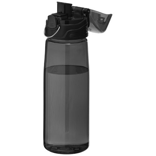 Sticla sport 700 ml, fara BPA, Everestus, CI01, tritan, transparent, negru