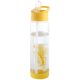 Sticla apa cu infuzor, 740 ml, fara BPA, Everestus, TF07, tritan, transparent, galben