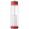 Sticla apa cu infuzor, 740 ml, fara BPA, Everestus, TF04, tritan, transparent, rosu, saculet de calatorie inclus