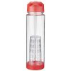 Sticla apa cu infuzor, 740 ml, fara BPA, Everestus, TF04, tritan, transparent, rosu, saculet de calatorie inclus