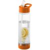 Sticla apa cu infuzor, 740 ml, fara BPA, Everestus, TF03, tritan, transparent alb, portocaliu