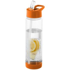   Sticla apa cu infuzor, 740 ml, fara BPA, Everestus, TF03, tritan, transparent alb, portocaliu