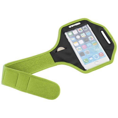 Suport telefon pentru brat, sport, Everestus, STT061, poliester, verde