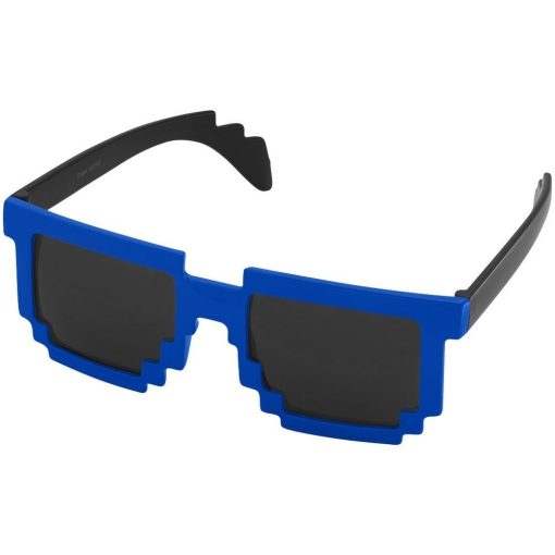 Ochelari de soare cu aspect de pixel, Everestus, OSSG135, policarbonat, negru, albastru