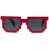 Ochelari de soare cu aspect de pixel, Everestus, OSSG134, policarbonat, negru, rosu