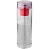 Sticla sport 740 ml cu infuzor, Everestus, FN, bpa free, tritan, transparent, rosu, saculet de calatorie inclus