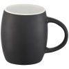 Cana 400 ml cu suport din lemn, Everestus, HH, ceramica, negru, alb