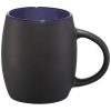 Cana 400 ml cu suport din lemn, Everestus, HH, ceramica, negru, albastru