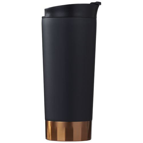 Cana termoizolanta 500 ml, fara scurgeri, perete dublu, Everestus, PA, otel inoxidabil, negru