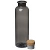 Sticla sport cu capac din pluta, 650 ml, Everestus, SW02, tritan, transparent, negru, saculet de calatorie inclus