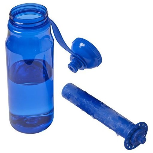 Sticla sport 700 ml cu element pentru gheata, fara BPA, Everestus, AC01, tritan, albastru