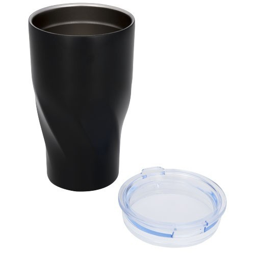 Cana termoizolanta, perete dublu, 470 ml, fara condens, Everestus, HO, otel inoxidabil, negru