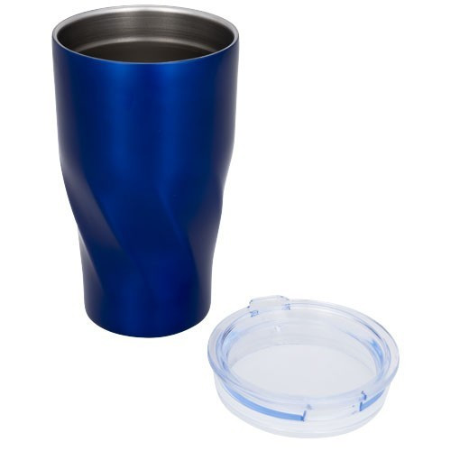 Cana termoizolanta, perete dublu, 470 ml, fara condens, Everestus, HO, otel inoxidabil, albastru