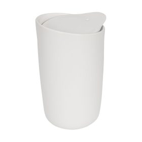   Cana de calatorie cu perete dublu din ceramica, 410 ml, Everestus, MA, alb