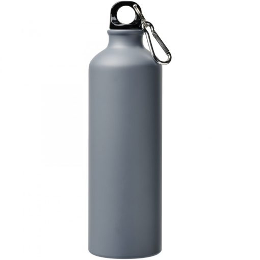 Sticla de apa sport 770 ml cu carabina, Everestus, 20FEB1104, Aluminiu, Gri, saculet inclus