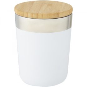   Cana termos, Everestus, 21OCT1403, 300 ml, 8.6 x 11.4 x 8.6 cm, Otel, Bambus, Alb