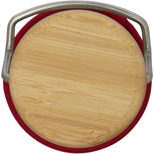 Sticla de apa sport, Everestus, 22FEB1373, 660 ml, 26.2xØ 7.3 cm, Sticla, Polipropilena, Bambus, Rosu