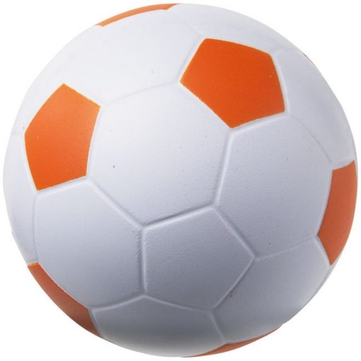 Jucarie antistres Minge de Fotbal, Everestus, ASJ045, poliuretan, portocaliu, alb