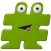 Jucarie antistres Hashtag, Everestus, ASJ063, poliuretan, verde