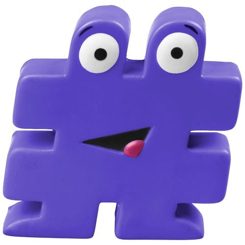 Jucarie antistres Hashtag, Everestus, ASJ065, poliuretan, violet