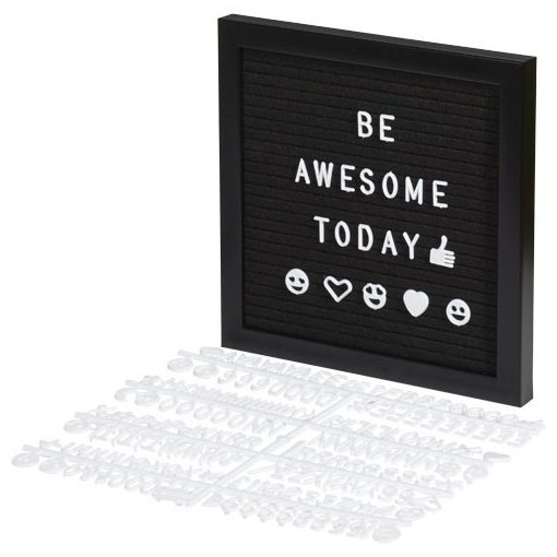 Tablita decorativa pentru mesaje, plastic, Everestus, ABE14, negru, lupa de citit inclusa