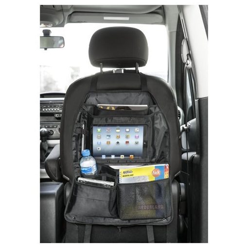 Organizator auto cu loc de tableta, Stac by AleXer, MY01, 210D poliester, negru, breloc inclus