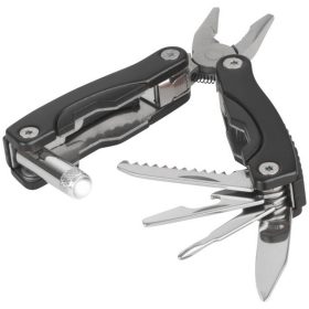   Cleste multifunctional 8 functii cu lumina led, Everestus, 20IAN1019, Negru, Aluminiu