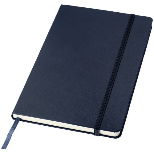 Agenda A5 cu pagini dictando, coperta tare cu elastic, Everestus, CC09, carton, albastru marin, lupa de citit inclusa