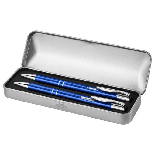 Set pix si creion mecanic, in cutie, Everestus, 20IAN1916, Albastru, Aluminiu