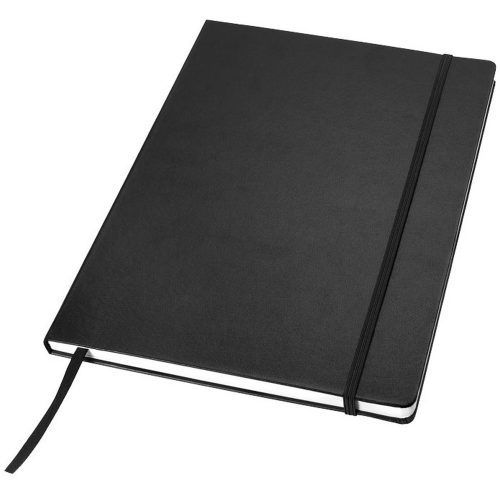 Agenda A4 cu coperta tare, 80 pagini cu liniatura, Everestus, EE01, hartie, negru, lupa de citit inclusa
