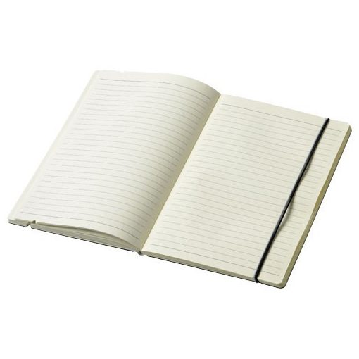 Agenda A5 cu pagini dictando, coperta tare cu elastic, Everestus, CA02, carton, negru, gri