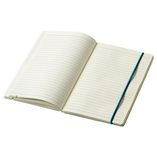 Agenda A5 cu pagini dictando, coperta tare cu elastic, Everestus, CA03, carton, negru, albastru deschis