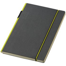   Agenda A5 cu pagini dictando, coperta tare cu elastic, Everestus, CA04, carton, negru, verde