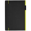 Agenda A5 cu pagini dictando, coperta tare cu elastic, Everestus, CA04, carton, negru, verde