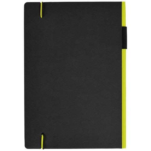 Agenda A5 cu pagini dictando, coperta tare cu elastic, Everestus, CA04, carton, negru, verde