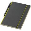 Agenda A5 cu pagini dictando, coperta tare cu elastic, Everestus, CA04, carton, negru, verde