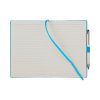 Agenda A5 cu pagini dictando, coperta cu elastic, Everestus, FX01, carton, albastru deschis