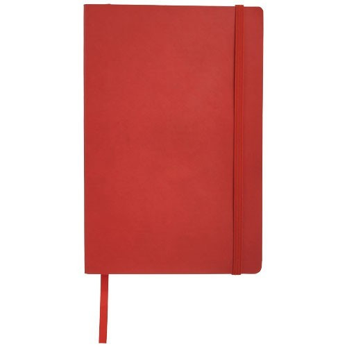 Agenda A5 cu pagini dictando, coperta moale cu elastic, Everestus, CC03, pu, rosu