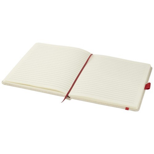 Agenda A5 cu pagini dictando, coperta cu elastic, Everestus, LA03, bumbac, rosu