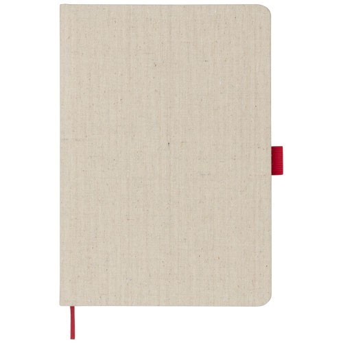 Agenda A5 cu pagini dictando, coperta cu elastic, Everestus, LA03, bumbac, rosu